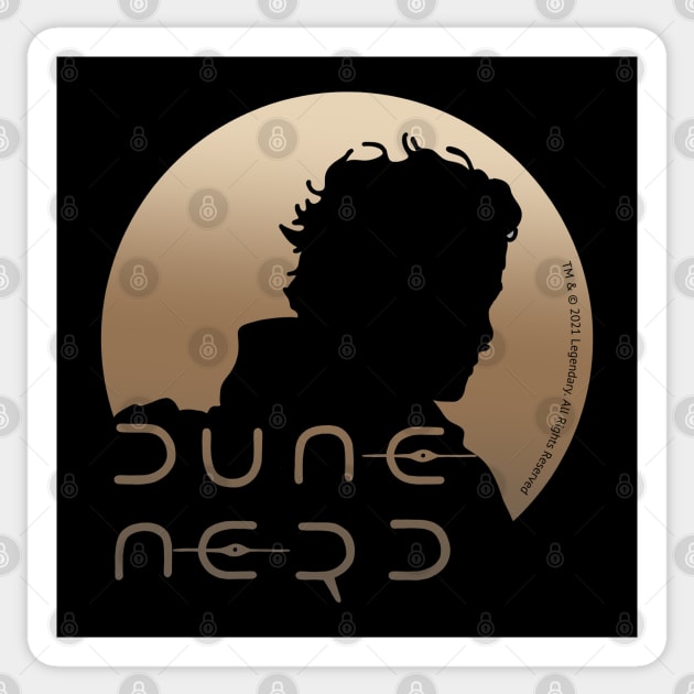 Dune Nerd Paul Atreides Silhouette Sticker by Slightly Unhinged